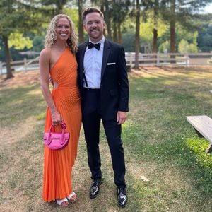 A.L.C Delfina Pleated Dress - Size 2 - Citrus